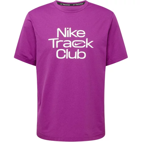 Nike Funkcionalna majica 'Track Club' lila / bela