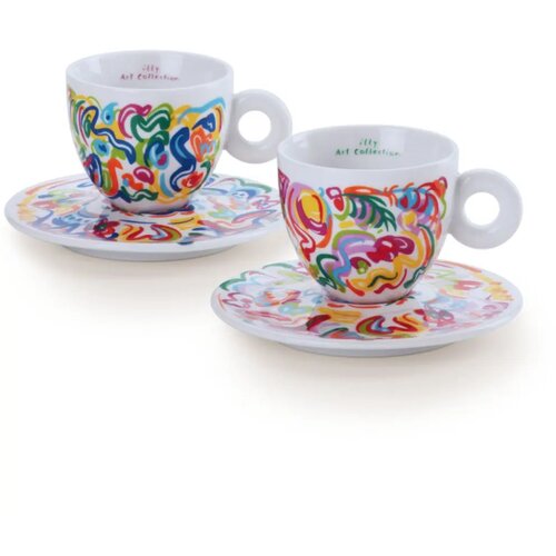 Illy set soljice za cappuccino Sol Calero 2/1 ART COLLECTION Slike