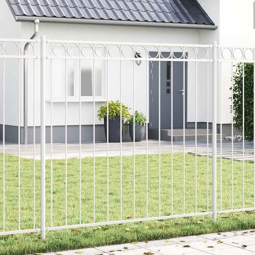 Element Ograde ASSEN Bijelo 170 x 170 cm Čelik Cene