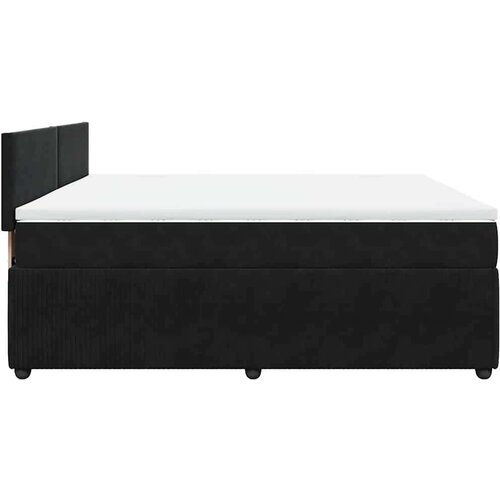 VidaXL Krevet s oprugama i madracem crni 180x200 cm bar&amp;scaron;unasti Slike