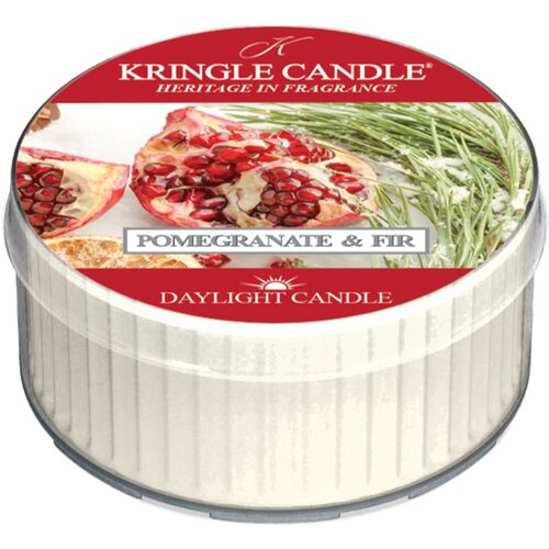 Kringle Candle Pomegranate &amp;amp; Fir Daylight čajna svijeća 42 g Slike