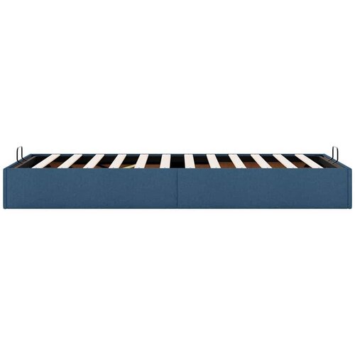 VidaXL otomanski okvir kreveta bez madraca plavi 90x200 cm od tkanine Slike