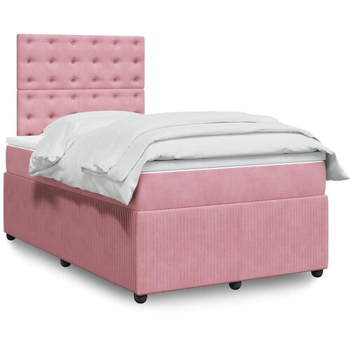 Box spring krevet s madracem ružičasti 120 x 200 cm bar&scaron;unasti Cijene