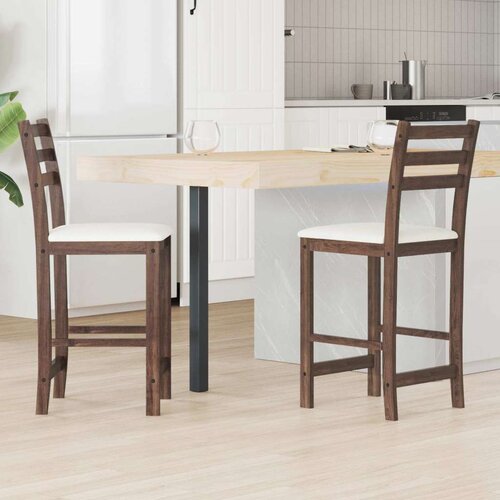  Trpezarijske stolice 2 pcs Svijetlosmeđa 40 x 47 5 x 99 5 cm - Svijetlosmeđa i svijetla Cijene