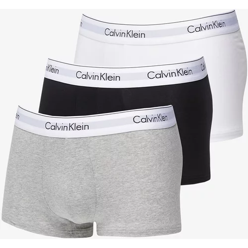 Calvin Klein Bokserice siva melange / crna / bijela