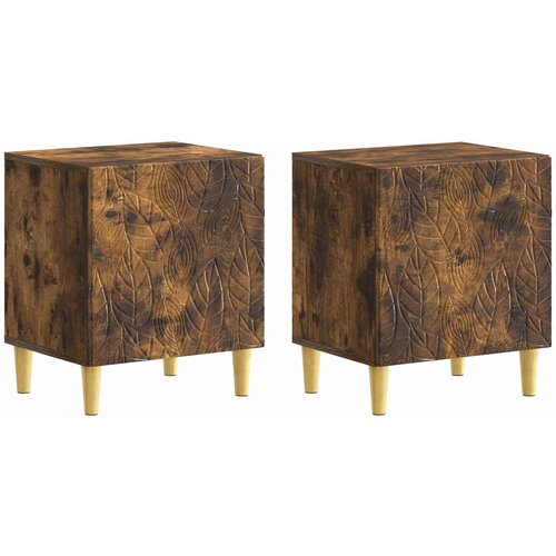  Noćni ormarić 2 pcs Dimljeni hrast 43 x 34,5 x 50 cm Cijene