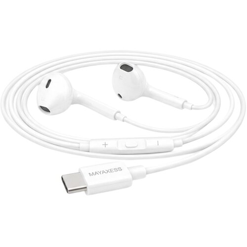 Oem Mayaxess, Žične USB-C slu&scaron;alke za iPhone 16 z vgrajenim mikrofonom, Bela, (5000299367) Cene