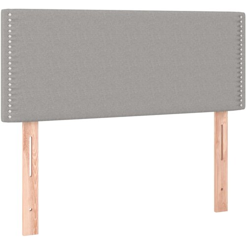 Maison Chic posteljno vzglavje - vzglavna omarica - nočna omarica svetlo sivo 80x5x78/88 cm blago, (21707494) Slike