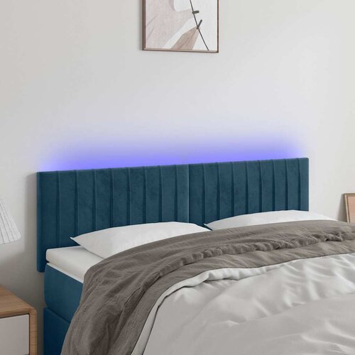  LED uzglavlje tamnoplavo 144x5x78/88 cm baršunasto Cene