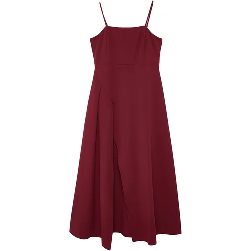 Trendyol Curve Plum Finike Woven Plus Size Dress