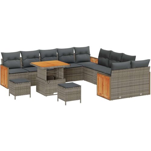  Vrtna sedežna garnitura z blazino 13 pcs Siva, (5000133704) Cene