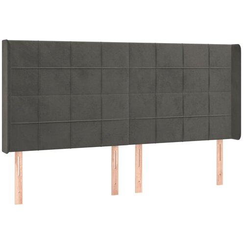  LED uzglavlje tamnosivo 183 x 16 x 118/128 cm bar&amp;scaron;unasto Slike