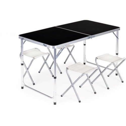 Modern Home sklopivi sto za kampovanje + 4 stolice crni Slike