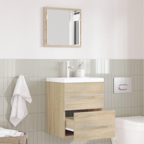 VidaXL Kopalni&amp;scaron;ka omarica Sonoma Oak 41 x 38.5 x 48 cm Konstruiran les Slike