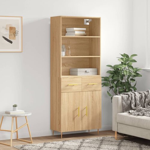 vidaXL Visoka komoda hrasta sonome 69 5x34x180cm od konstruiranog drva Cene