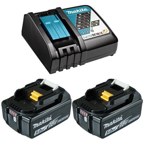 Makita set 8 - 2 baterije 18V 5.0Ah BL1850B + punjač DC18RC BL1850BX2+DC18R Slike