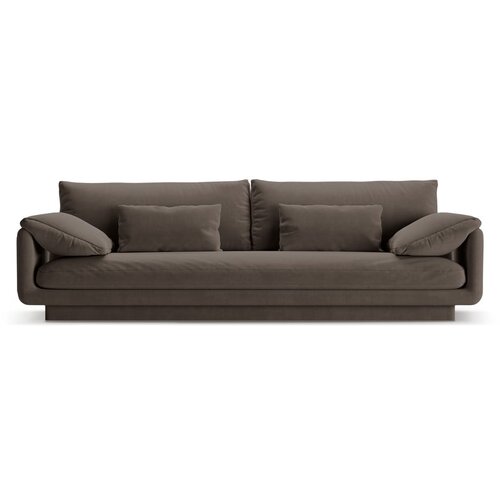 Micadoni Rjava sedežna garnitura iz tkanine bouclé 250 cm Torino – Home Cene