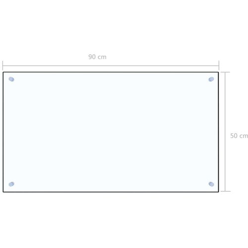 VidaXL kuhinjska za&amp;scaron;tita od prskanja prozirna 90x50 cm kaljeno staklo Slike