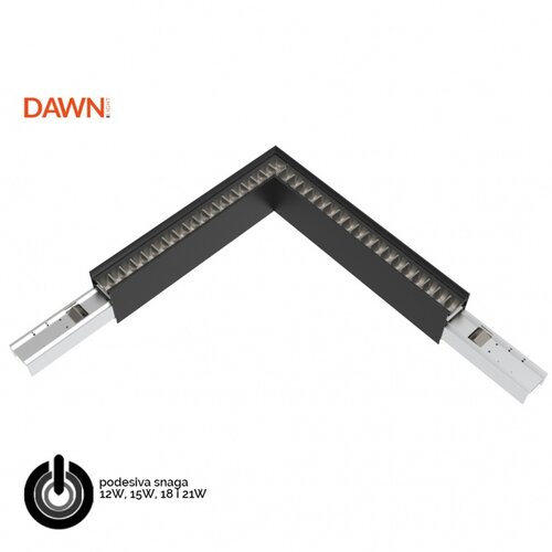 Dawn LED SVETILJKA LL40 L(90&amp;deg;) 21/18/15/12W CCT CRNA Slike