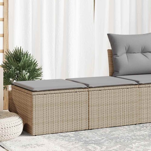  2-dijelni set vrtnih sofa s jastucima bež od poliratana bagrem Cijene