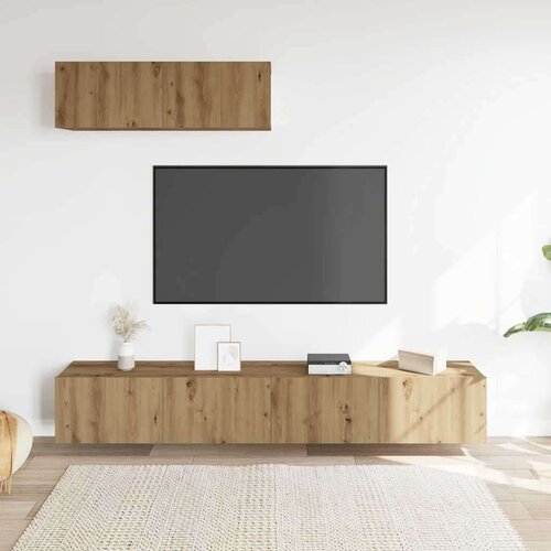  3-dijelni zidni TV ormarić Artisan hrast 100x30x30 cm Slike