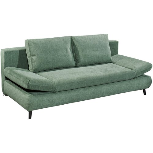 MID.YOU ZOFA S POSTELJNO FUNKCIJO, zelena tekstil, leseni material Slike