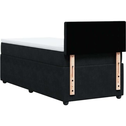 VidaXL Box spring krevet s madracem crni 100x200 cm bar&amp;scaron;unasti Slike