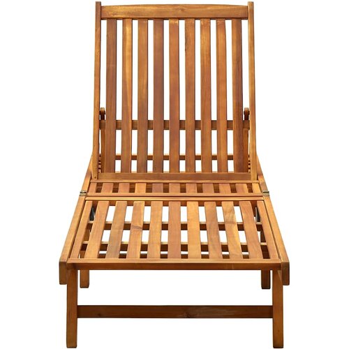  Vrtna ležaljka za sunčanje s jastukom masivno bagremovo drvo Bež 200 x 63 x 85 cm Slike