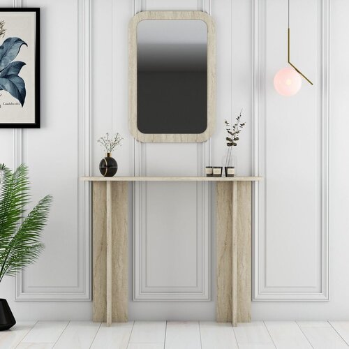 Hanah home Set konzolni stolić i ogledalo Modena ogledalo, bež Cijene