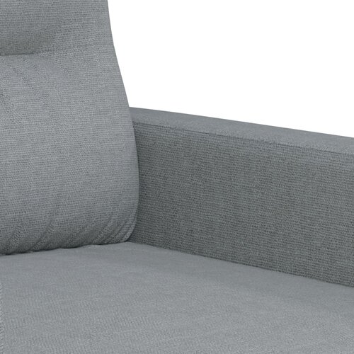  2-dijelni set sofa s jastucima svjetlosivi od tkanine Slike