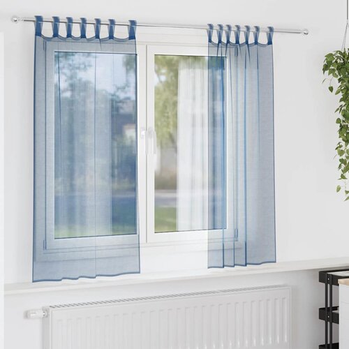 Voile zavjese s petljama 2 kom. kraljevsko plave 140x175 cm Cijene