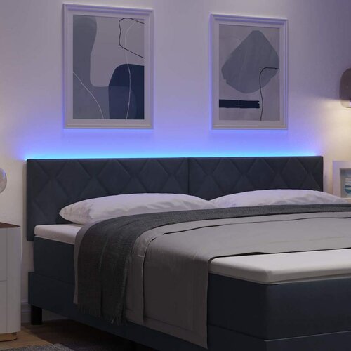  LED glava kreveta Tamno siva 180 cm Bar&amp;scaron;un Slike