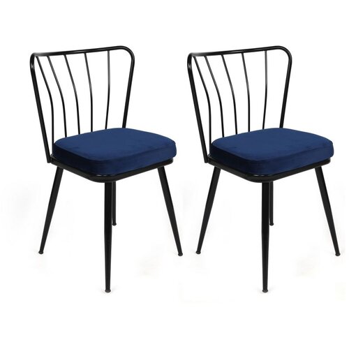 Woody Fashion Set od 2 trpezarijske stolice, tamnoplavo-crne Cijene
