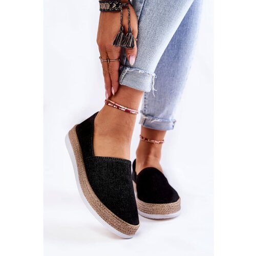 Big Star Women&amp;#039;s Sneakers Slip On Big Star KK276008 Black Slike