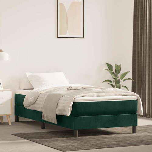 Box spring krevet s madracem tamnozeleni 80 x 200 cm bar&scaron;unasti Cijene