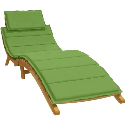 vidaXL Blazina za ležalnik melanž zelena 186x58x3 cm blago