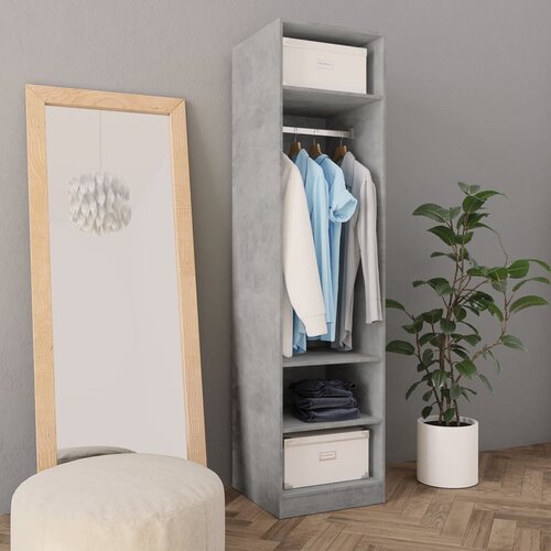 VidaXL Garderobna omara betonsko siva 50x50x200 cm iverna plo&amp;scaron;ča, (20705583) Slike