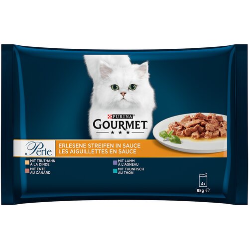Gourmet Probno mije&amp;scaron;ano pakiranje - Perle 4 x 85 g - Mix I (puretina, pačetina, janjetina i tunjevina) Slike