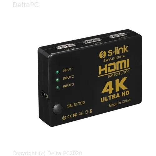 SLINK SWV-KCG014 HDMI 3u1 SWITCH 4K2K IR + ADAPTER