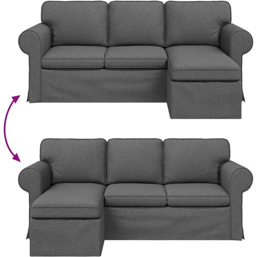 SOFA Tamno siva 195 x 138 x 80 cm tkanina Slike