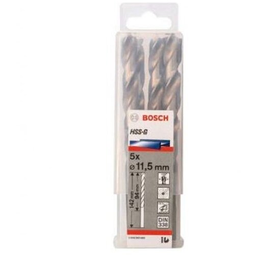 Bosch Burgija za metal HSS-G, DIN 338 11,5 x 94 x 142 mm pakovanje od 5 komada Cene