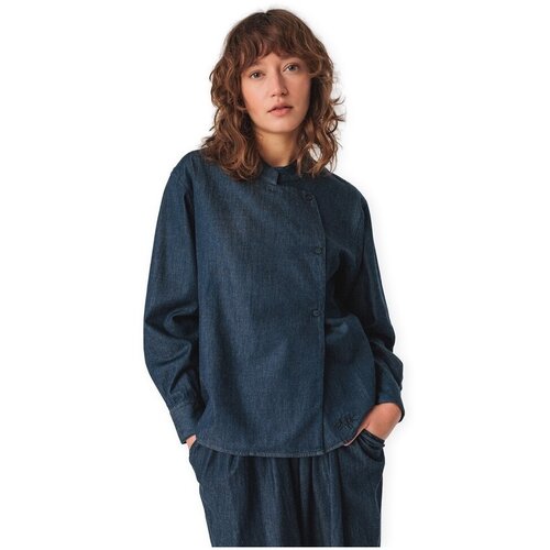 SKFK Shirt Lantz-Gots - Raw Denim Plava Slike
