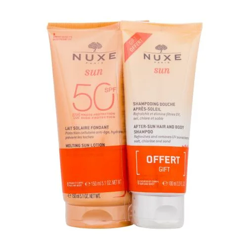 Nuxe Sun High Protection Melting Lotion Set Losion za sunčanje 150 ml + šampon za kosu i tijelo nakon sunčanja 100 ml
