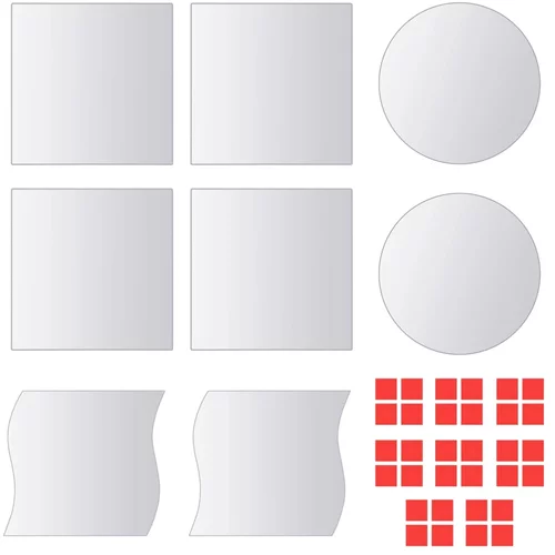 vidaXL Zrcalne pločice 8 komada staklene s više oblika