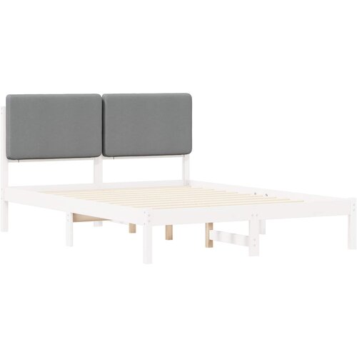  Krevetni okvir s tapiciranim uzglavljem Svijetlo siva Svjetlosiva 205.5 x 155.5 x 84.5 cm Slike