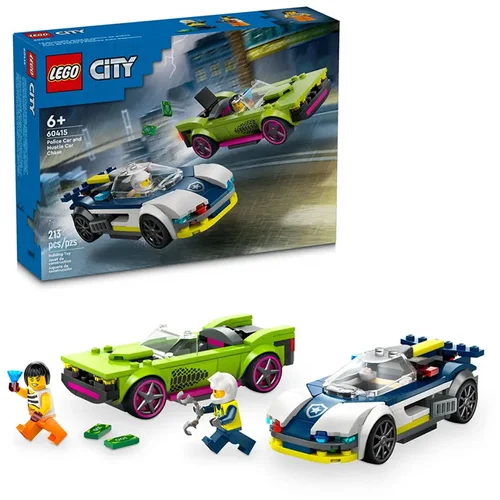 Lego City: Policijski avtomobil in avto z močnim motorjem