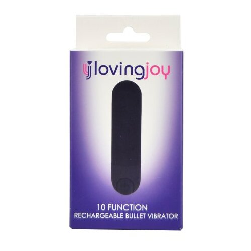 Loving Joy Vibrator 10 Function Rechargeable Black Slike