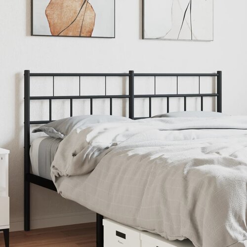 VidaXL Metalno uzglavlje crno 120 cm Slike
