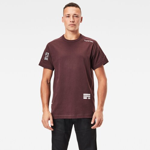 G-star T-shirt - Multi logo+ korpaz r t s\s burgundy Slike