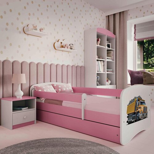 MID.YOU Dječji krevet Dreamy kamion 160x80 sa madracem s ladicom Rozičasta Cijene